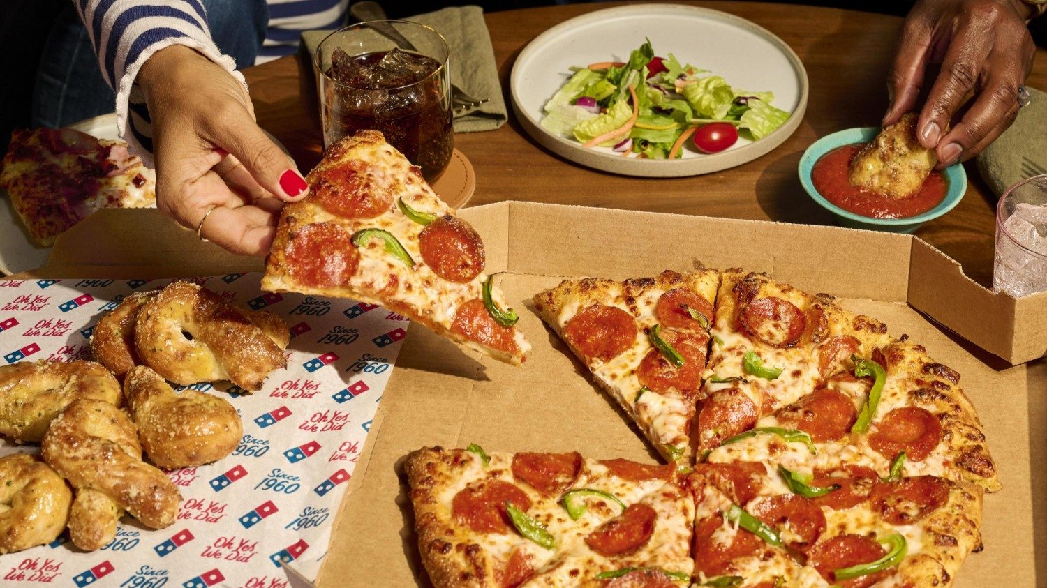 Les tailles de pizzas de Domino’s