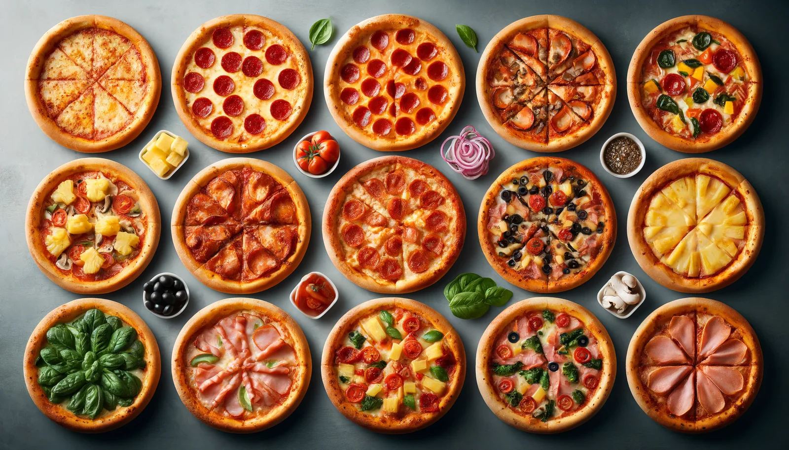 Les différents types de pizzas